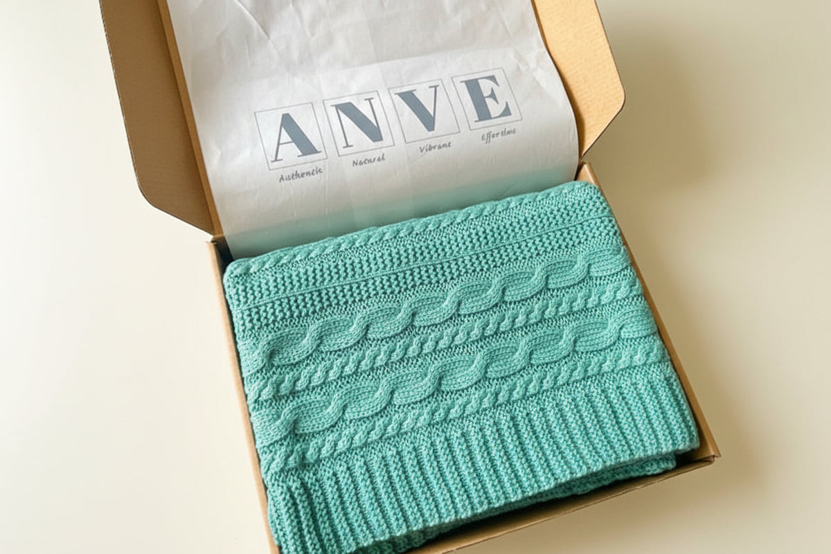 Organic Cotton Knitted Blanket