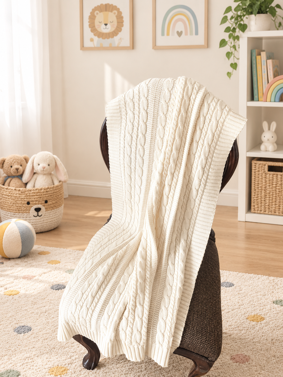 Organic Cotton Knitted Blanket