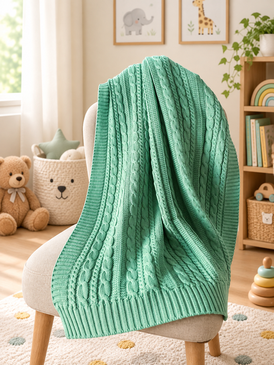 Organic Cotton Knitted Blanket
