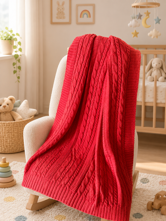 Organic Cotton Knitted Blanket