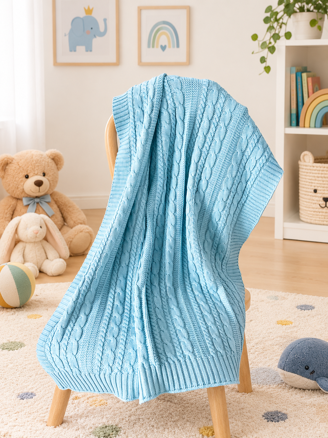 Organic Cotton Knitted Blanket