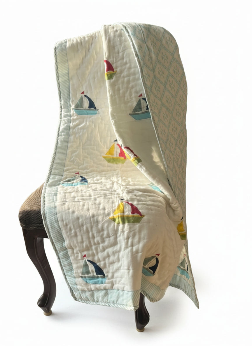 Baby Quilt - Boat